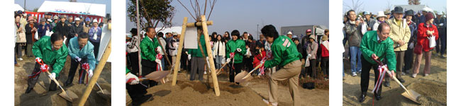 児島湖花回廊　第1回植樹祭